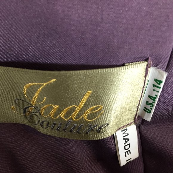 Jade Couture Plus Size 14 Purple Strapless Gown - Picture 4 of 8